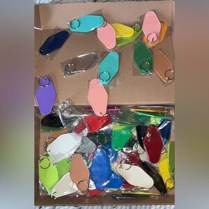 Blank motel keychains
